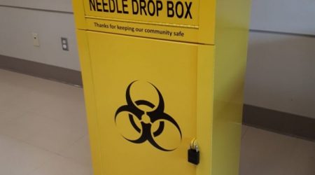 Yellow Sharps Disposal Unit