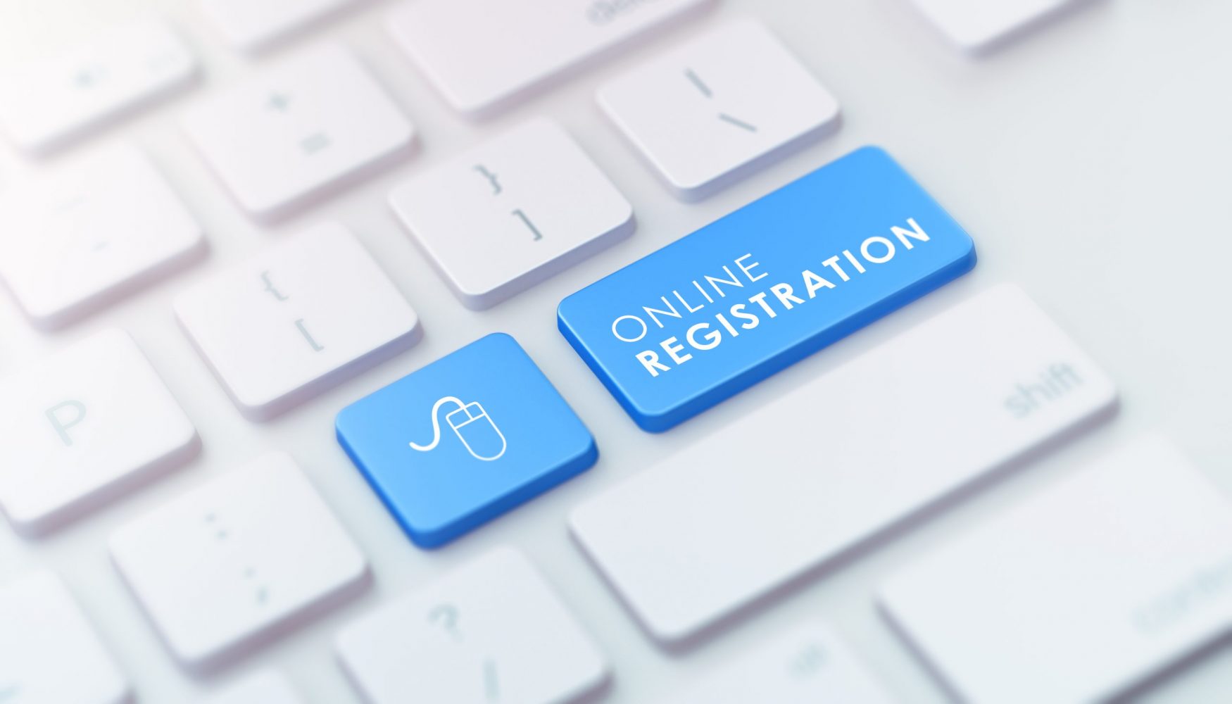 Online registration image of a keyboard.