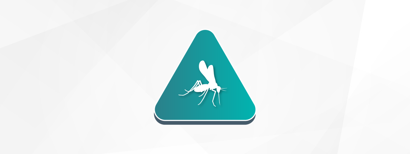 Triangle symbol with a silhouette of a mosquito inside
