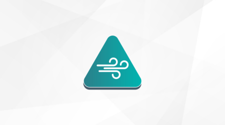 Triangle with wind blowing inside